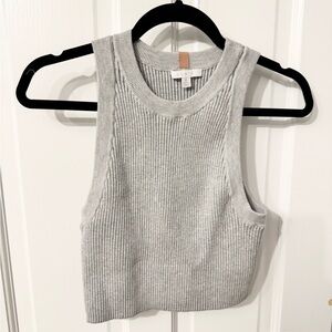 Lunya Cozy Cotton Silk Crop Tank Grey XL